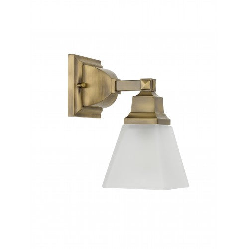 ##Antique Hardware## 1 Light Antique Brass Bath Light