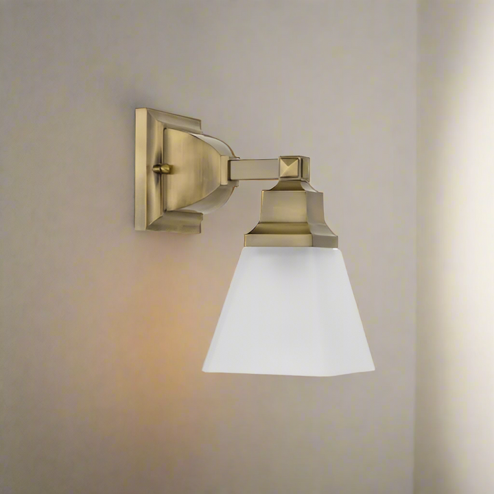##Antique Hardware## 1 Light Antique Brass Bath Light