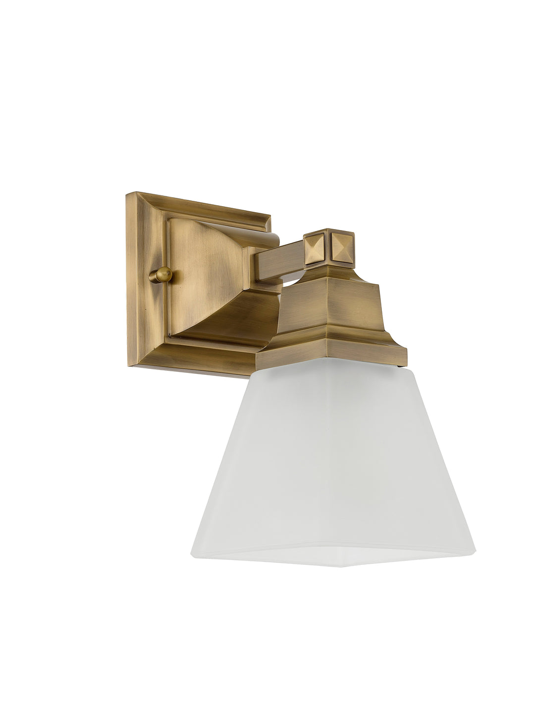 ##Antique Hardware## 1 Light Antique Brass Bath Light