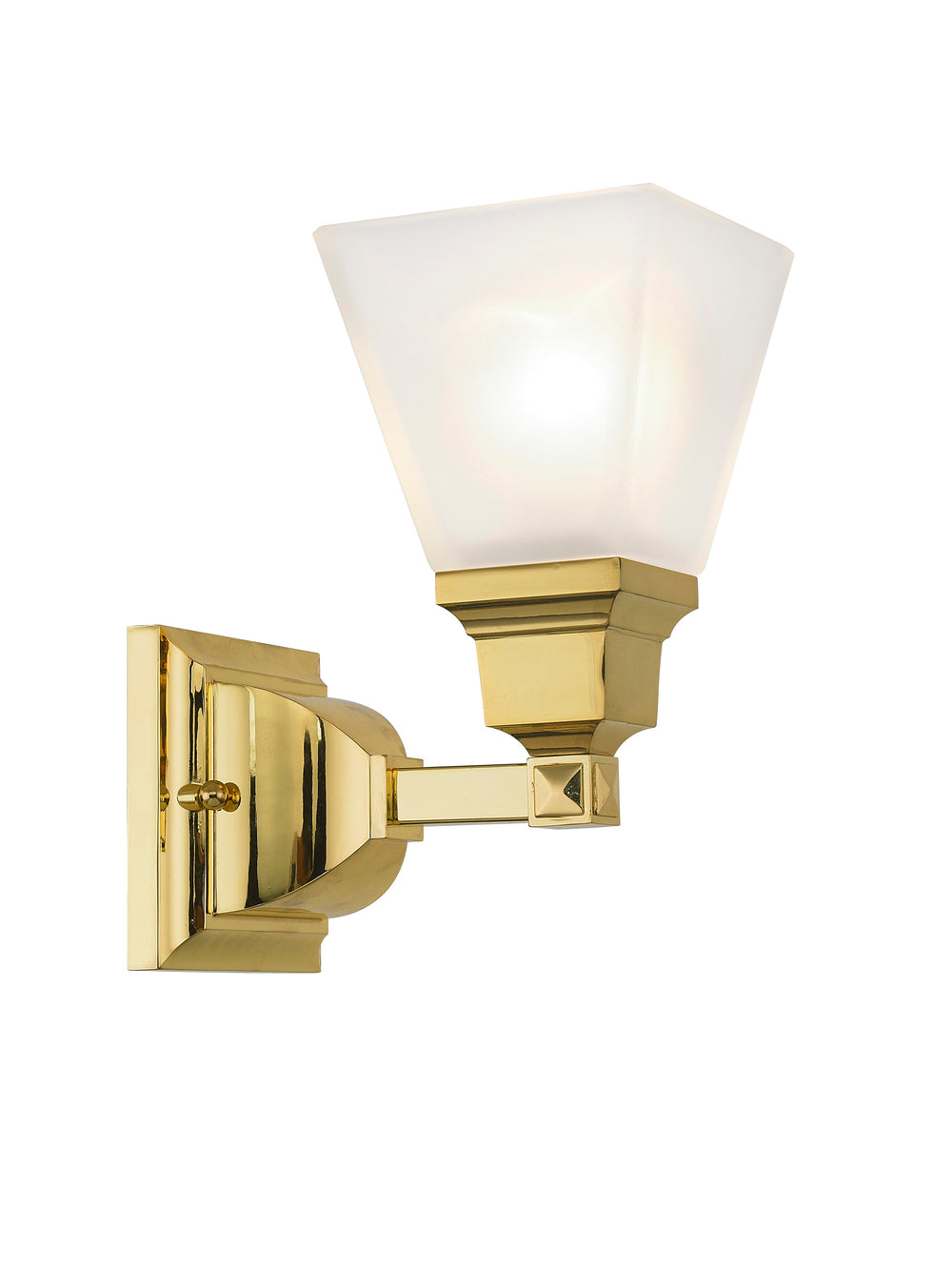 ##Antique Hardware## 1 Light Polished Brass Bath Light