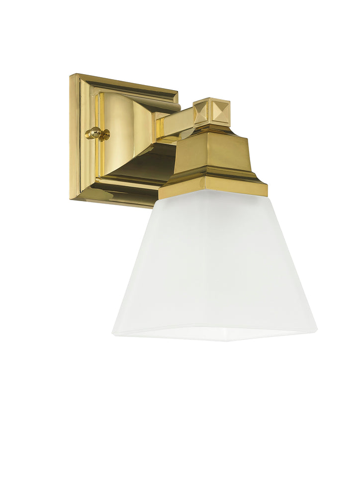 ##Antique Hardware## 1 Light Polished Brass Bath Light