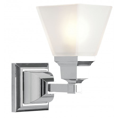 ##Antique Hardware## 1 Light Polished Chrome Bath Light