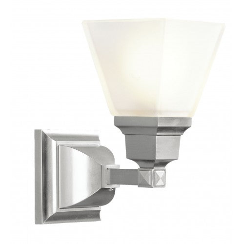 ##Antique Hardware## 1 Light Brushed Nickel Bath Light