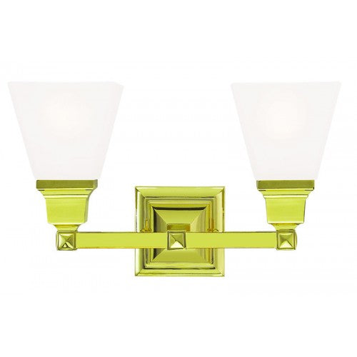 ##Antique Hardware## 2 Light Polished Brass Bath Light