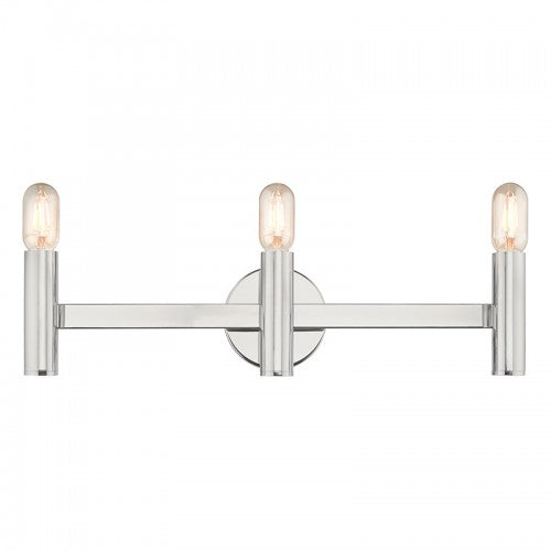 ##Antique Hardware## 3 Light Polished Chrome ADA Bath Vanity