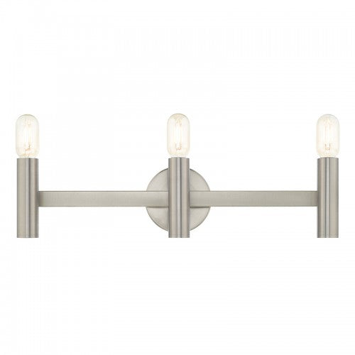 ##Antique Hardware## 3 Light Brushed Nickel ADA Bath Vanity