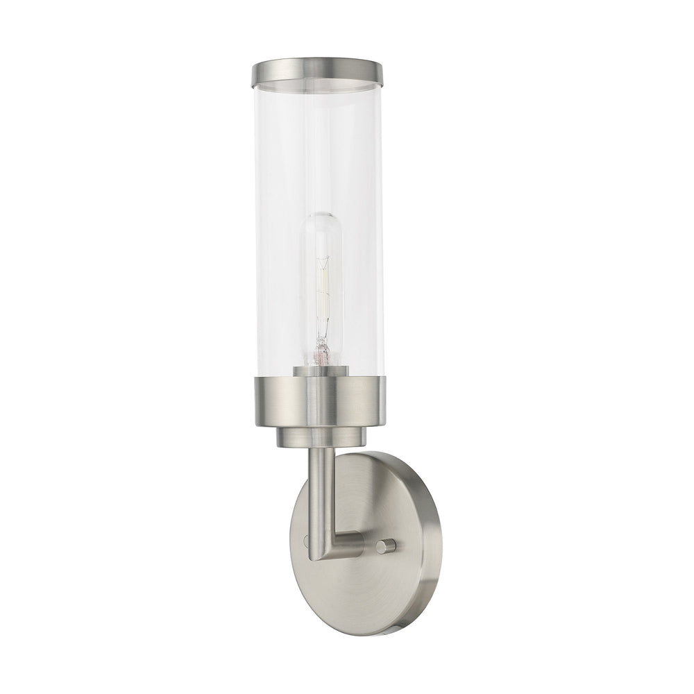 ##Antique Hardware## 1 Light Brushed Nickel ADA Wall Sconce