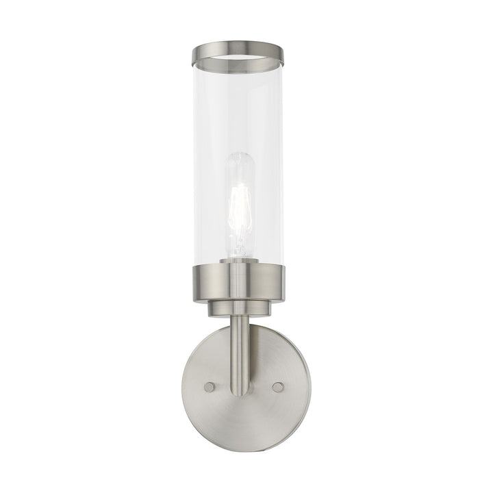 ##Antique Hardware## 1 Light Brushed Nickel ADA Wall Sconce