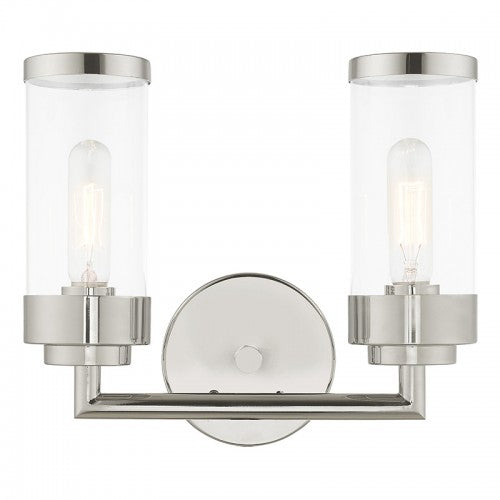 ##Antique Hardware## 2 Light Polished Chrome Bath Vanity