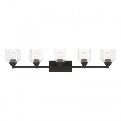 ##Antique Hardware## 5 Light Black Vanity Sconce