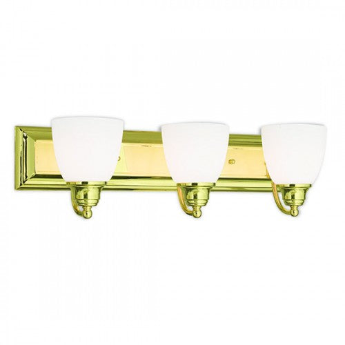 ##Antique Hardware## 3 Light Polished Brass Bath Light
