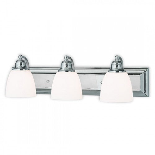 ##Antique Hardware## 3 Light Polished Chrome Bath Light