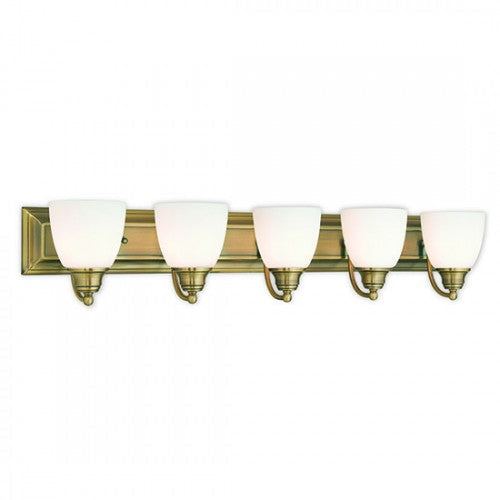 ##Antique Hardware## 5 Light Antique Brass Bath Light