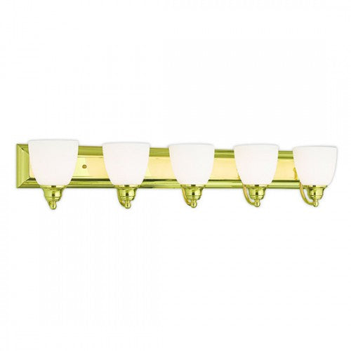 ##Antique Hardware## 5 Light Polished Brass Bath Light