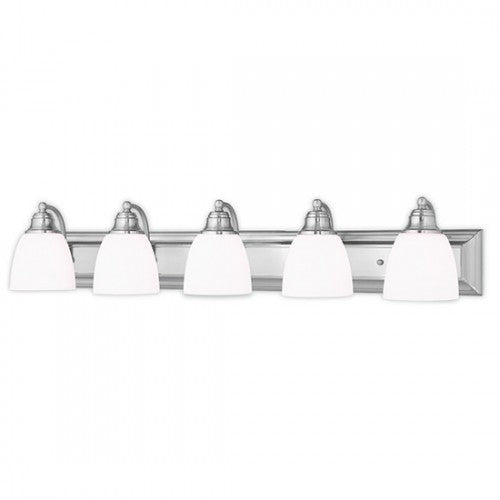 ##Antique Hardware## 5 Light Brushed Nickel Bath Light