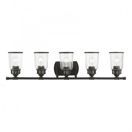 ##Antique Hardware## 5 Light Black Large Vanity Sconce