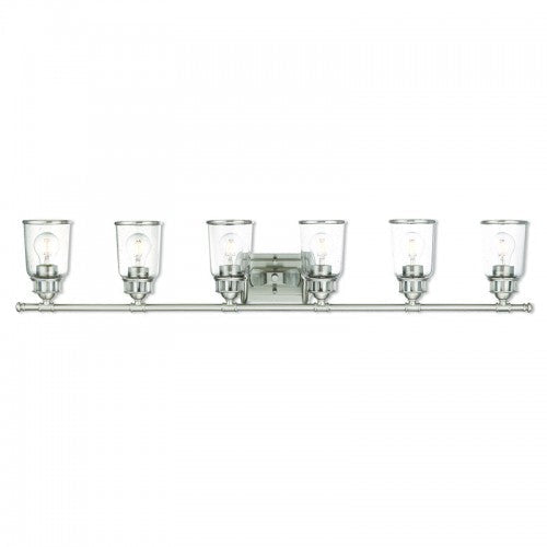 ##Antique Hardware## 6 Light Brushed Nickel Bath Vanity