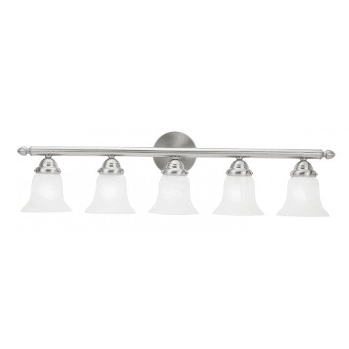 ##Antique Hardware## 5 Light Brushed Nickel Bath Light