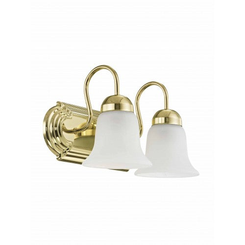##Antique Hardware## 2 Light Polished Brass Bath Light