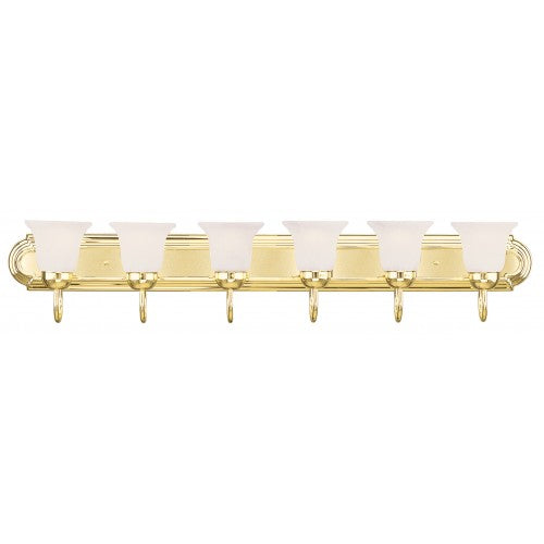 ##Antique Hardware## 6 Light Polished Brass Bath Light