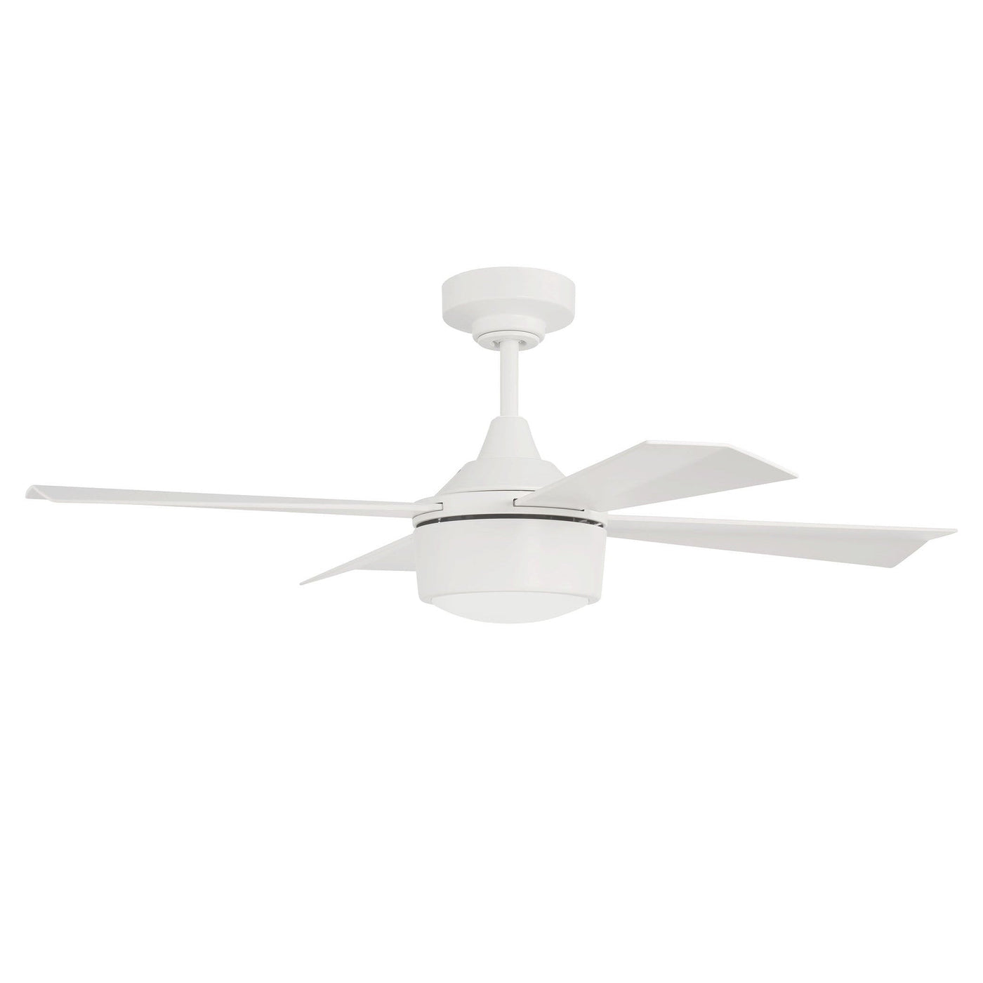 Antique Hardware 42" Theo,White Finish, White Blades, Light Kit Inlcuded (Optional) Ceiling Fan