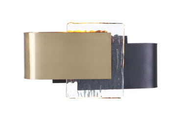 ##Antique Hardware## Harmony 1 Light LED Wall Sconce in Flat Black/Satin Brass