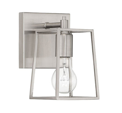 ##Antique Hardware## Dunn 1 Light Wall Sconce in Brushed Polished Nickel