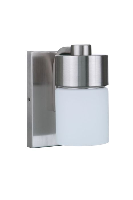 ##Antique Hardware## District 1 Light Wall Sconce in Brushed Polished Nickel