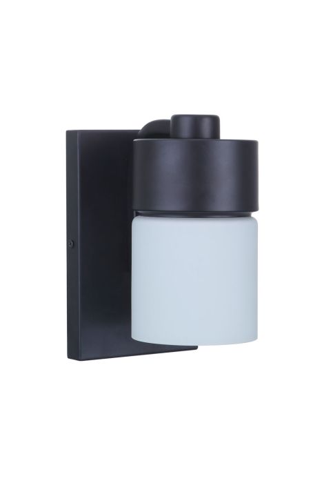 ##Antique Hardware## District 1 Light Wall Sconce in Flat Black