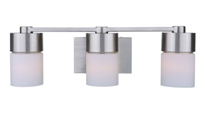 ##Antique Hardware## District 3 Light Vanity in Brushed Polished Nickel