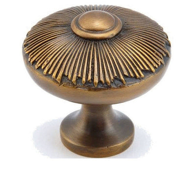 Antique Hardware 1 1/2 Inch Sunburst Round Cabinet & Furniture Knob CABINET KNOB