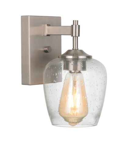 ##Antique Hardware## Stellen 1 Light Wall Sconce in Brushed Polished Nickel