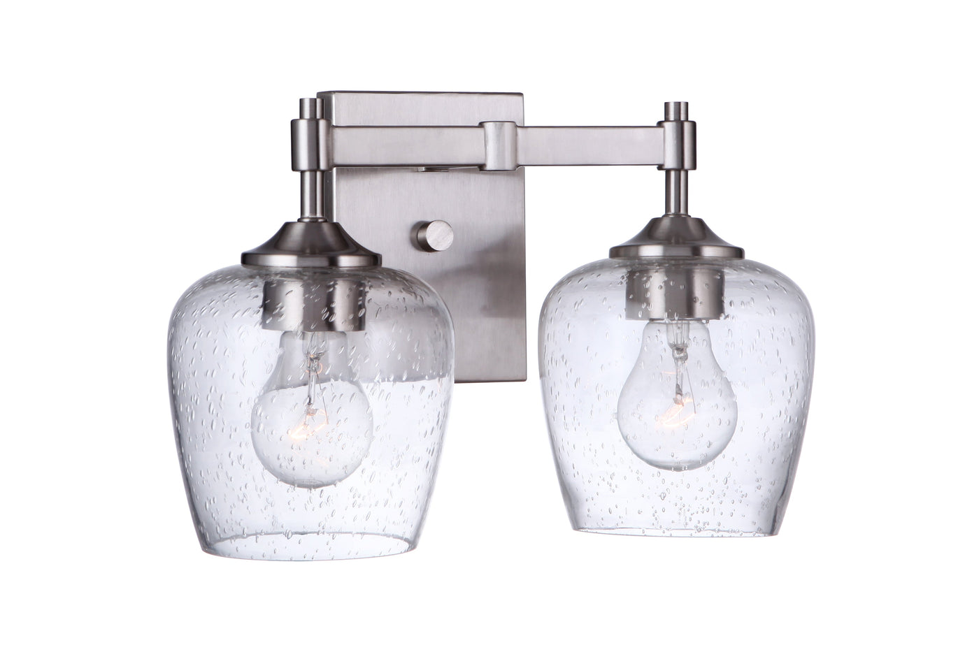 ##Antique Hardware## Stellen 2 Light Vanity in Brushed Polished Nickel