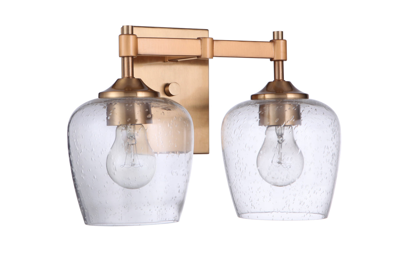 ##Antique Hardware## Stellen 2 Light Vanity in Satin Brass