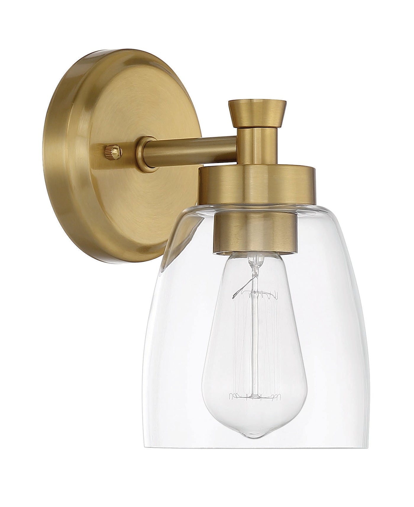 ##Antique Hardware## Henning 1 Light Sconce in Satin Brass