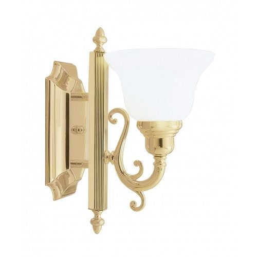 ##Antique Hardware## 1 Light Polished Brass Bath Light