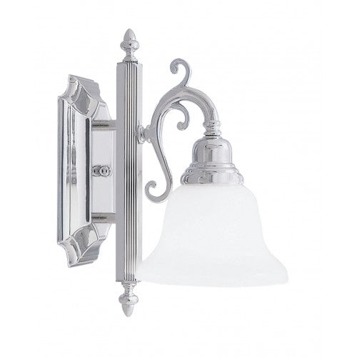 ##Antique Hardware## 1 Light Polished Chrome Bath Light