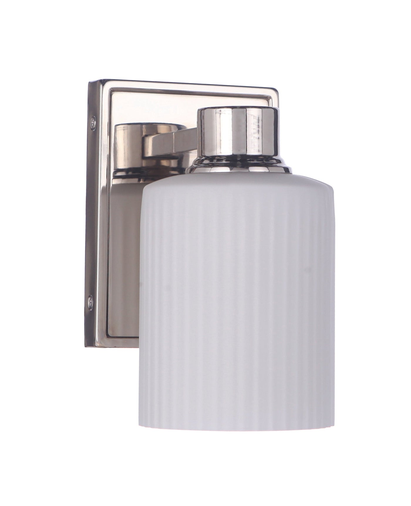 ##Antique Hardware## Bretton 1 Light Wall Sconce in Polished Nickel