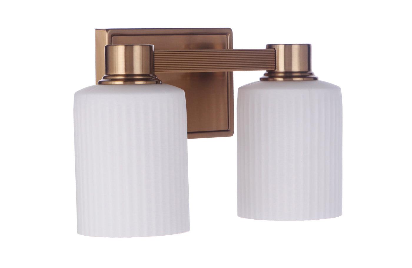 ##Antique Hardware## Bretton 2 Light Vanity in Satin Brass