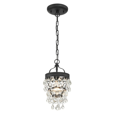 Antique Hardware Calypso 1 Light Matte Black Mini Pendant Pendant