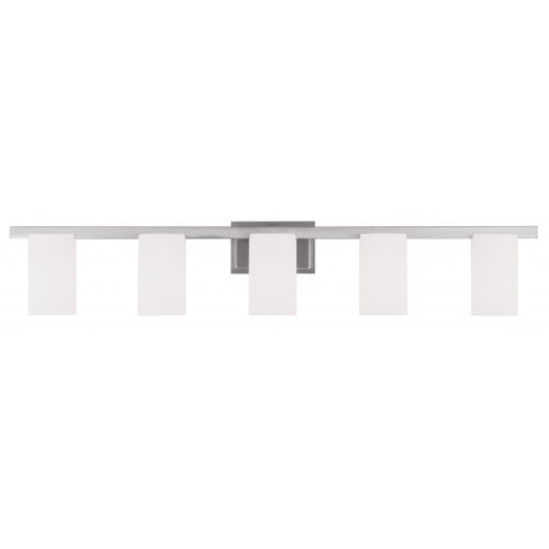 ##Antique Hardware## 5 Light Brushed Nickel Bath Light