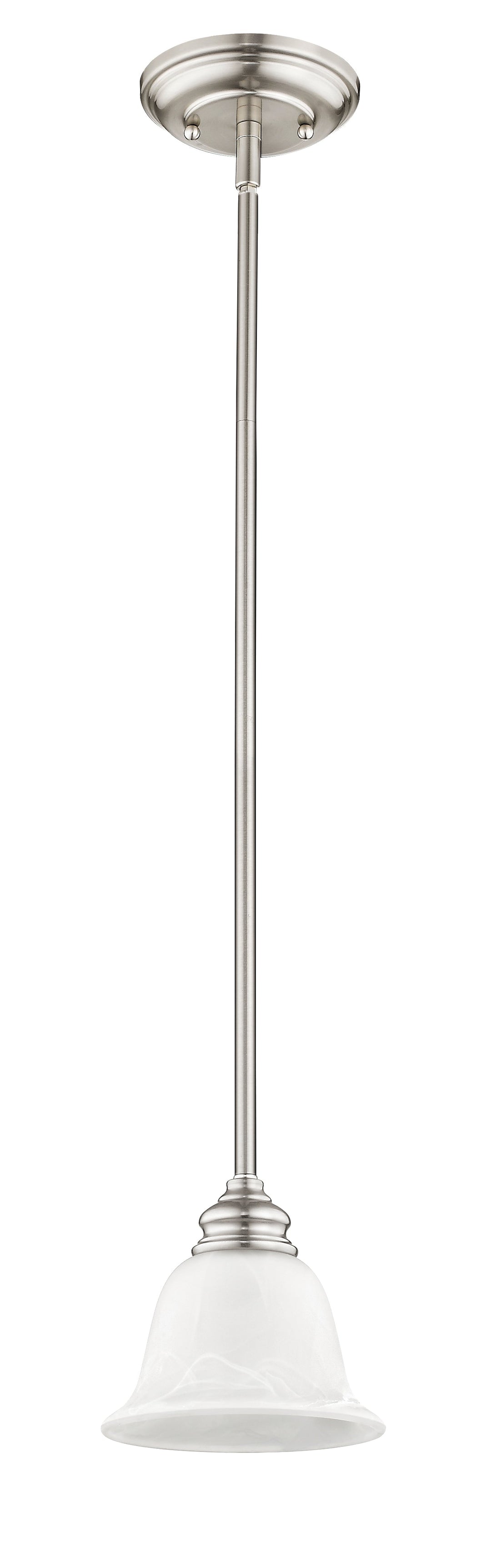 ##Antique Hardware## 1 Light Brushed Nickel Single Pendant