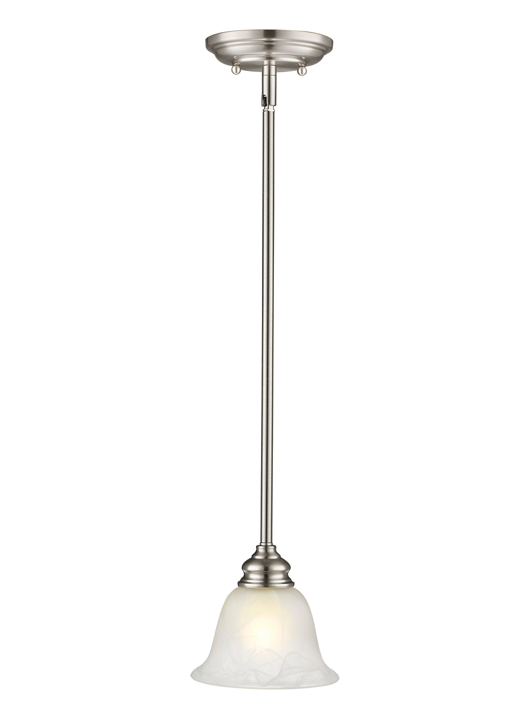 ##Antique Hardware## 1 Light Brushed Nickel Single Pendant