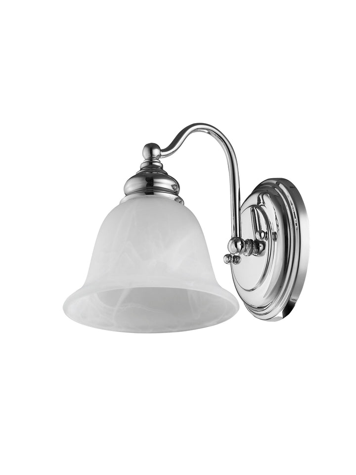 ##Antique Hardware## 1 Light Polished Chrome Bath Light