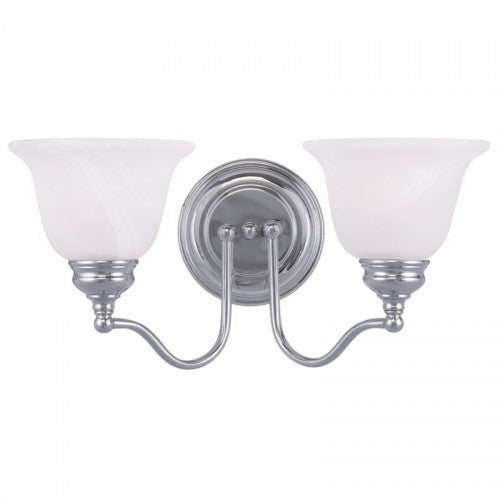 ##Antique Hardware## 2 Light Polished Chrome Bath Light