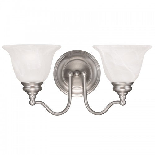 ##Antique Hardware## 2 Light Brushed Nickel Bath Light