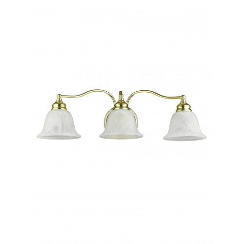 ##Antique Hardware## 3 Light Polished Brass Bath Light