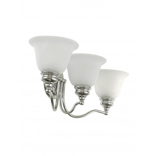 ##Antique Hardware## 3 Light Polished Chrome Bath Light