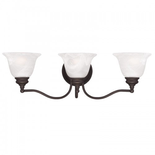 ##Antique Hardware## 3 Light Bronze Bath Light
