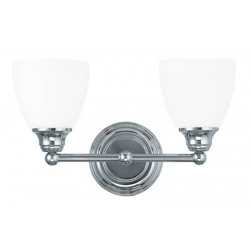 ##Antique Hardware## 2 Light Polished Chrome Bath Light